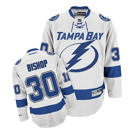 Ben Bishop Tampa Bay Lightning Authentic Away Reebok Jersey - White