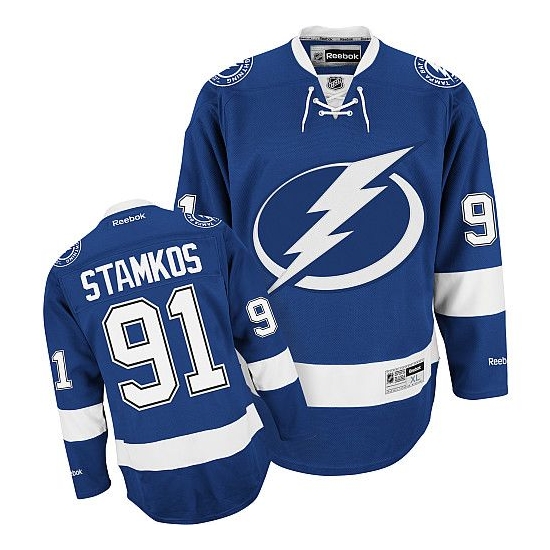 Steven Stamkos Tampa Bay Lightning Authentic Home Reebok Jersey - Blue