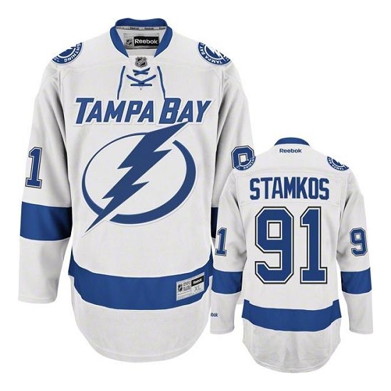 Steven Stamkos Tampa Bay Lightning Youth Authentic Away Reebok Jersey - White