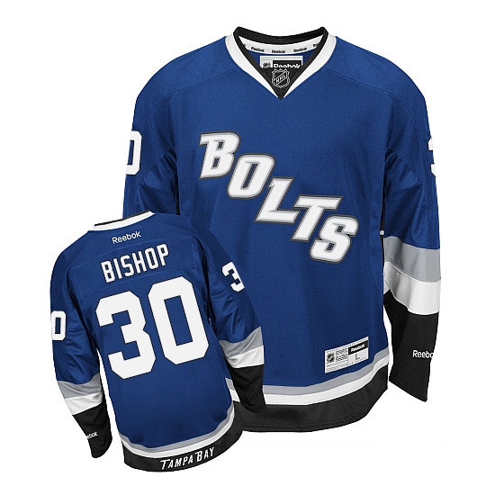 Ben Bishop Tampa Bay Lightning Authentic Third Reebok Jersey - Blue