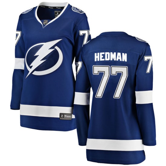Victor Hedman Tampa Bay Lightning Women's Breakaway Home Fanatics Branded Jersey - Blue