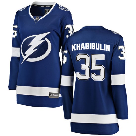 Nikolai Khabibulin Tampa Bay Lightning Women's Breakaway Home Fanatics Branded Jersey - Blue