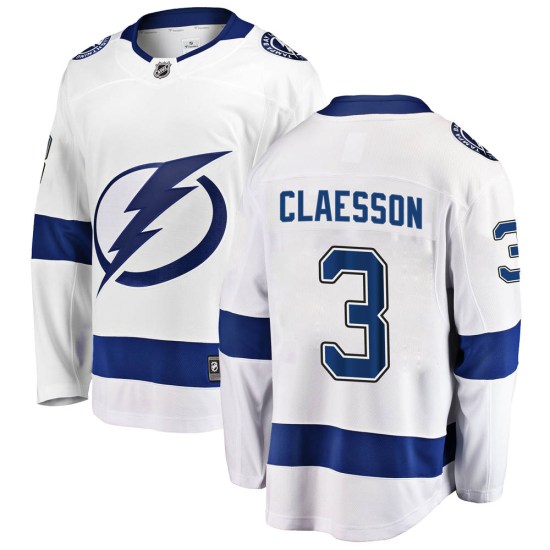 Fredrik Claesson Tampa Bay Lightning Breakaway Away Fanatics Branded Jersey - White