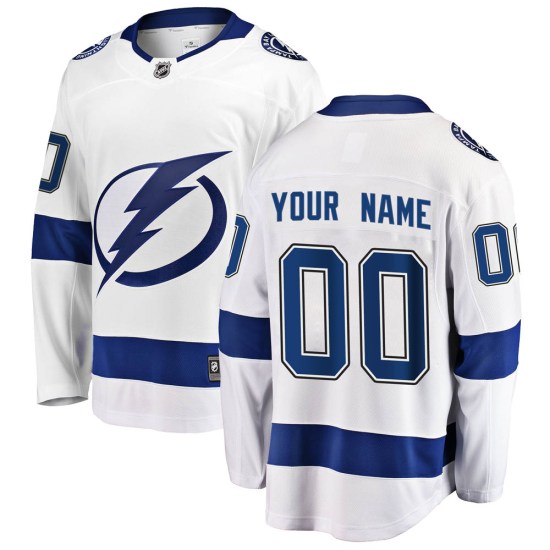 Custom Tampa Bay Lightning Breakaway Custom Away Fanatics Branded Jersey - White