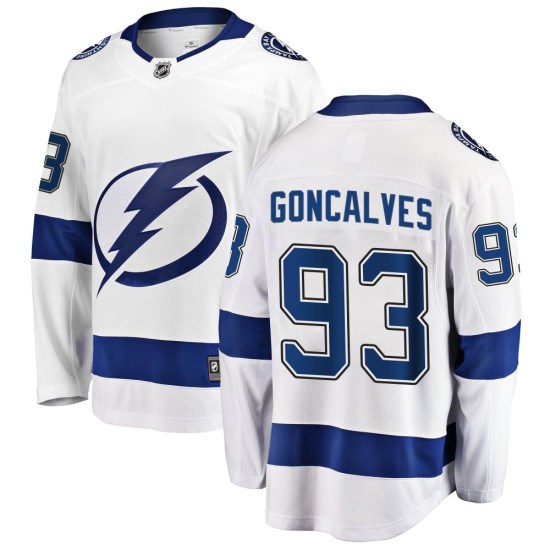 Gage Goncalves Tampa Bay Lightning Breakaway Away Fanatics Branded Jersey - White