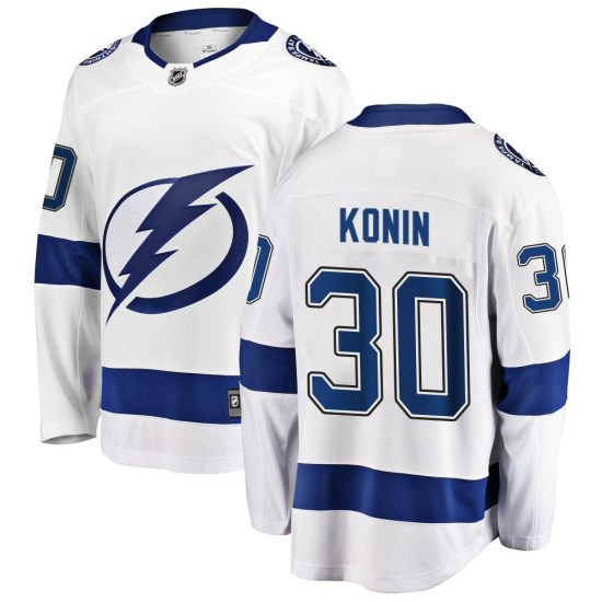 Kyle Konin Tampa Bay Lightning Breakaway Away Fanatics Branded Jersey - White
