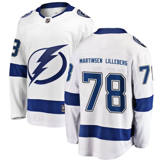 Emil Martinsen Lilleberg Tampa Bay Lightning Breakaway Away Fanatics Branded Jersey - White