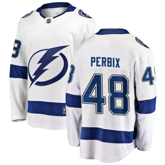 Nick Perbix Tampa Bay Lightning Breakaway Away Fanatics Branded Jersey - White