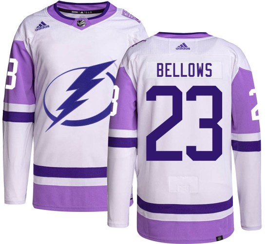 Brian Bellows Tampa Bay Lightning Authentic Hockey Fights Cancer Adidas Jersey