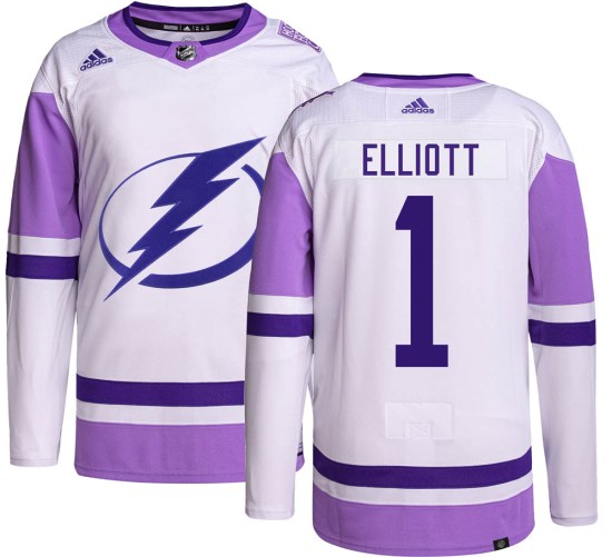 Brian Elliott Tampa Bay Lightning Authentic Hockey Fights Cancer Adidas Jersey