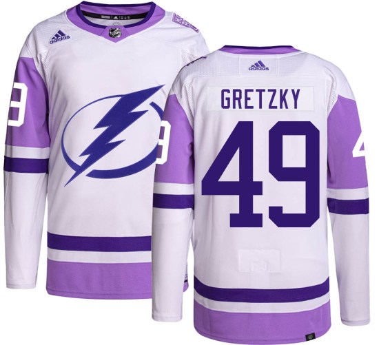 Brent Gretzky Tampa Bay Lightning Authentic Hockey Fights Cancer Adidas Jersey