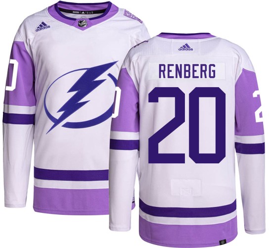 Mikael Renberg Tampa Bay Lightning Authentic Hockey Fights Cancer Adidas Jersey