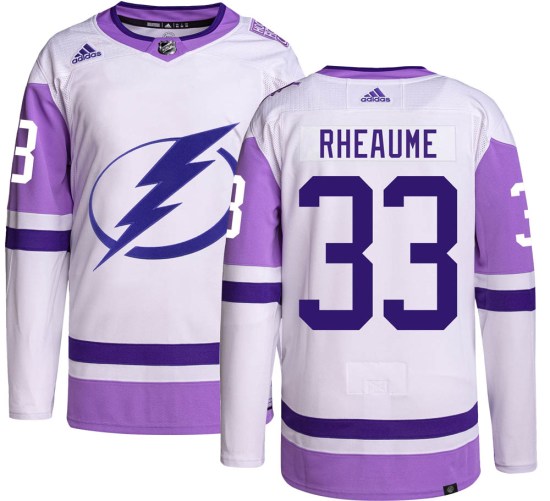 Manon Rheaume Tampa Bay Lightning Authentic Hockey Fights Cancer Adidas Jersey