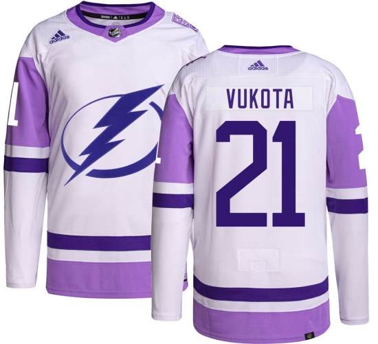 Mick Vukota Tampa Bay Lightning Authentic Hockey Fights Cancer Adidas Jersey