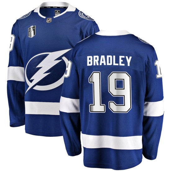 Brian Bradley Tampa Bay Lightning Youth Breakaway Home 2022 Stanley Cup Final Fanatics Branded Jersey - Blue