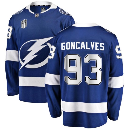 Gage Goncalves Tampa Bay Lightning Youth Breakaway Home 2022 Stanley Cup Final Fanatics Branded Jersey - Blue
