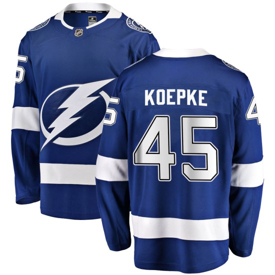 Cole Koepke Tampa Bay Lightning Breakaway Home Fanatics Branded Jersey - Blue