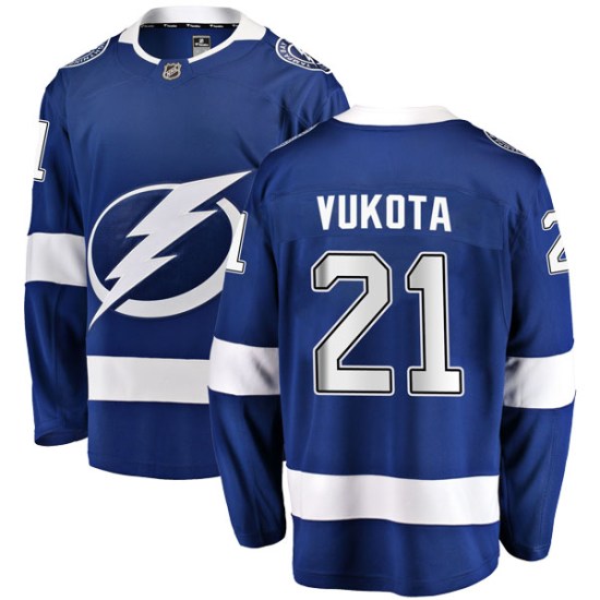 Mick Vukota Tampa Bay Lightning Breakaway Home Fanatics Branded Jersey - Blue