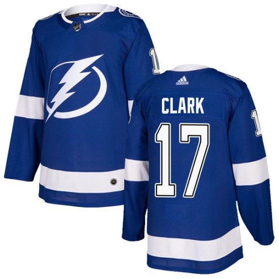 Wendel Clark Tampa Bay Lightning Authentic Home Adidas Jersey - Blue