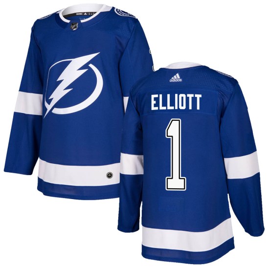 Brian Elliott Tampa Bay Lightning Authentic Home Adidas Jersey - Blue