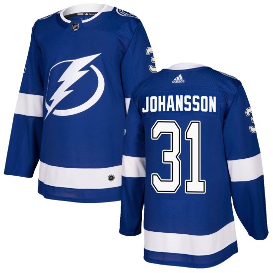 Jonas Johansson Tampa Bay Lightning Authentic Home Adidas Jersey - Blue