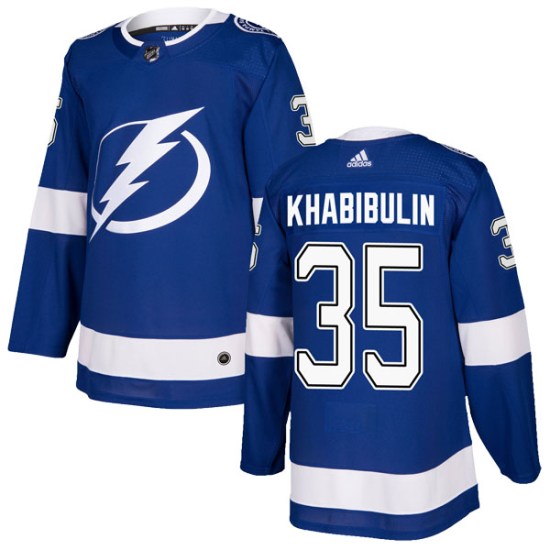 Nikolai Khabibulin Tampa Bay Lightning Authentic Home Adidas Jersey - Blue