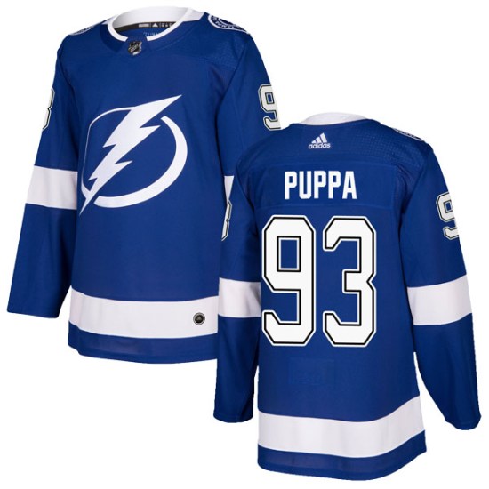 Daren Puppa Tampa Bay Lightning Authentic Home Adidas Jersey - Blue