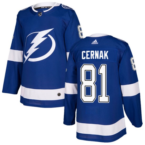 Erik Cernak Tampa Bay Lightning Youth Authentic Home Adidas Jersey - Blue