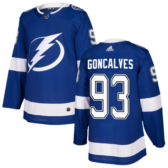 Gage Goncalves Tampa Bay Lightning Youth Authentic Home Adidas Jersey - Blue