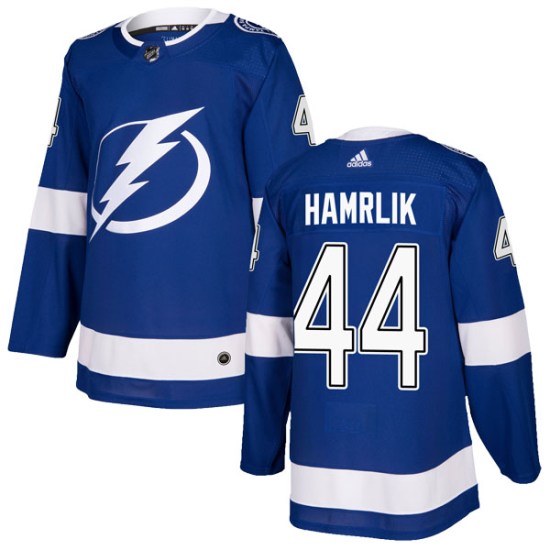 Roman Hamrlik Tampa Bay Lightning Youth Authentic Home Adidas Jersey - Blue
