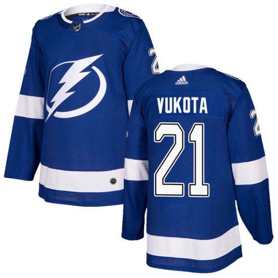 Mick Vukota Tampa Bay Lightning Youth Authentic Home Adidas Jersey - Blue