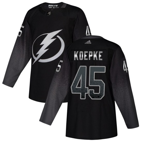 Cole Koepke Tampa Bay Lightning Authentic Alternate Adidas Jersey - Black