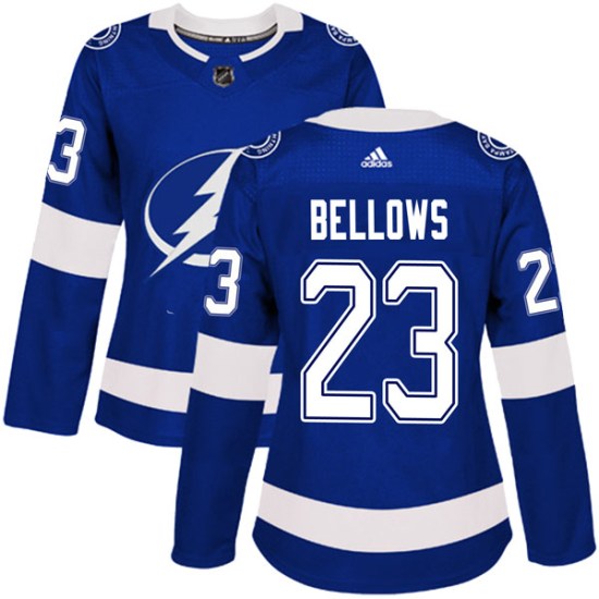Brian Bellows Tampa Bay Lightning Women's Authentic Home Adidas Jersey - Blue