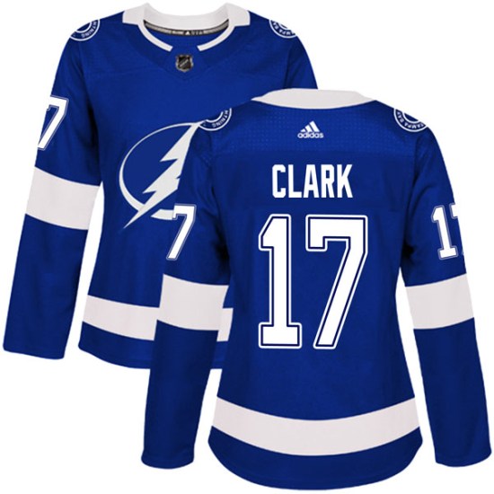 Wendel Clark Tampa Bay Lightning Women's Authentic Home Adidas Jersey - Blue