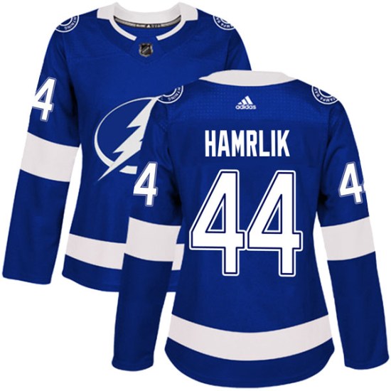 Roman Hamrlik Tampa Bay Lightning Women's Authentic Home Adidas Jersey - Blue