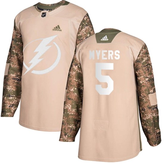 Philippe Myers Tampa Bay Lightning Youth Authentic Veterans Day Practice Adidas Jersey - Camo