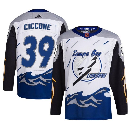 Enrico Ciccone Tampa Bay Lightning Authentic Reverse Retro 2.0 Adidas Jersey - White