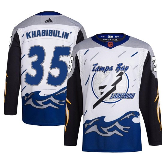 Nikolai Khabibulin Tampa Bay Lightning Authentic Reverse Retro 2.0 Adidas Jersey - White