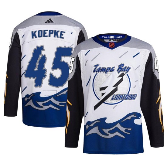 Cole Koepke Tampa Bay Lightning Authentic Reverse Retro 2.0 Adidas Jersey - White