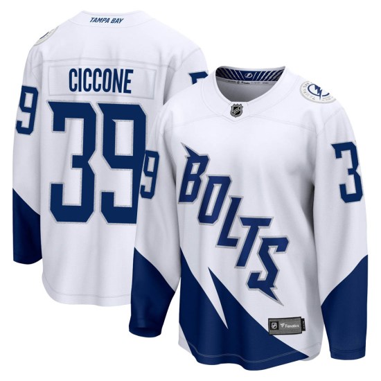 Enrico Ciccone Tampa Bay Lightning Youth Breakaway 2022 Stadium Series Fanatics Branded Jersey - White