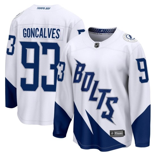 Gage Goncalves Tampa Bay Lightning Youth Breakaway 2022 Stadium Series Fanatics Branded Jersey - White