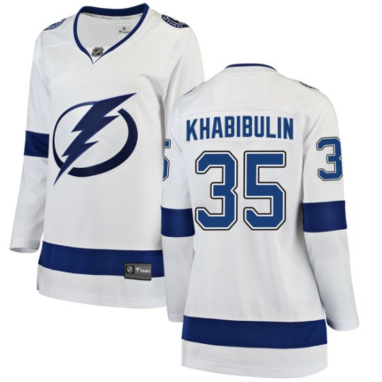 Nikolai Khabibulin Tampa Bay Lightning Women's Breakaway Away Fanatics Branded Jersey - White
