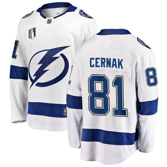 Erik Cernak Tampa Bay Lightning Youth Breakaway Away 2022 Stanley Cup Final Fanatics Branded Jersey - White
