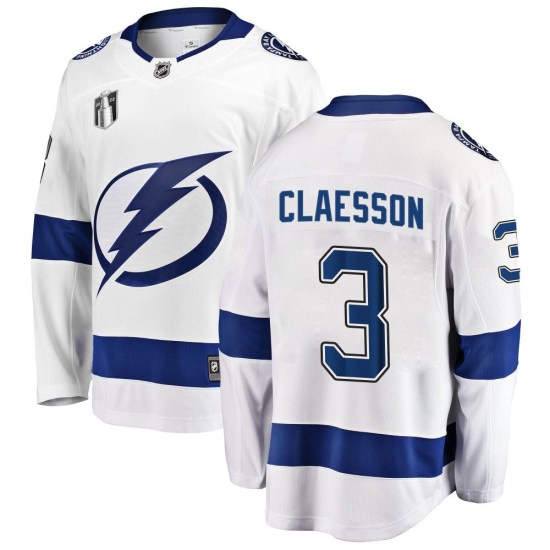 Fredrik Claesson Tampa Bay Lightning Youth Breakaway Away 2022 Stanley Cup Final Fanatics Branded Jersey - White