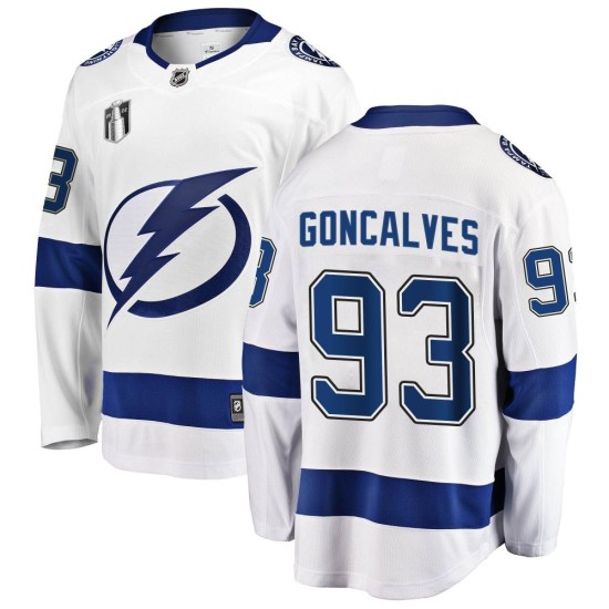 Gage Goncalves Tampa Bay Lightning Youth Breakaway Away 2022 Stanley Cup Final Fanatics Branded Jersey - White