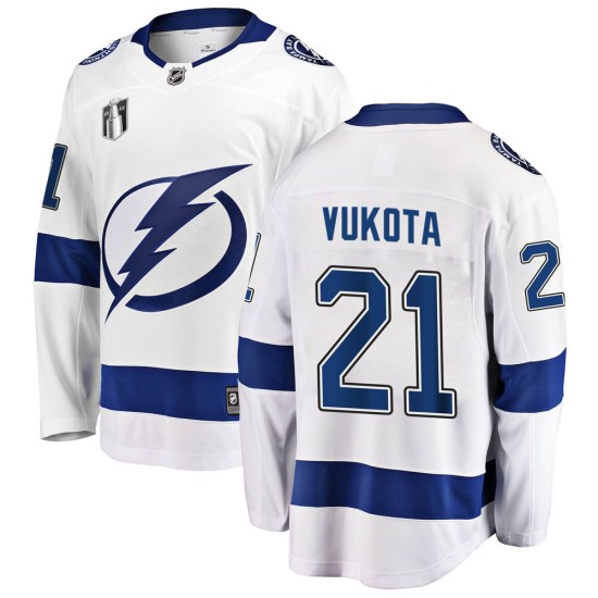 Mick Vukota Tampa Bay Lightning Youth Breakaway Away 2022 Stanley Cup Final Fanatics Branded Jersey - White