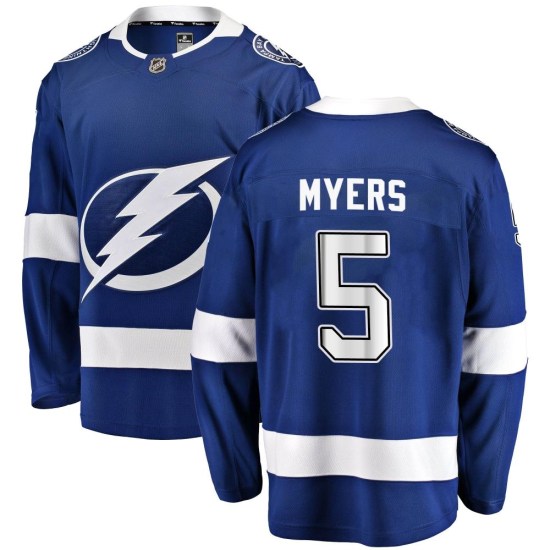 Philippe Myers Tampa Bay Lightning Youth Breakaway Home Fanatics Branded Jersey - Blue